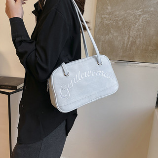 Gentlewoman Thêu Ren Túi Denim Nữ 2025 Di Động Một Vai Gối Túi Tote Thời Trang