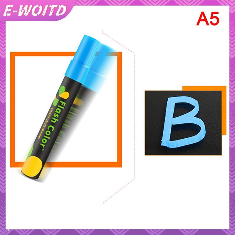 E-WOITD Bút màu huỳnh quang đặc biệt, bút dạ bảng đen phát sáng, có thể xóa, dùng trên nước HNVN