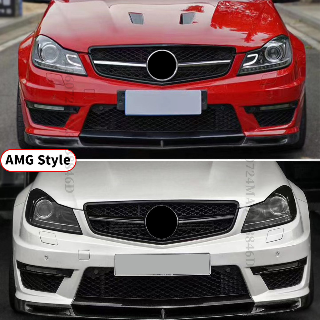 GT Kim Cương AMG Phong Cách Trước Lưới Tản Nhiệt Hood Nướng Cho Xe Mercedes Benz C class W204 C204 S204 2007 2008 2009 2010 2011 2012 2013 2014 Như C180 C200 C250 C300 Điều Chỉnh Phụ Kiện