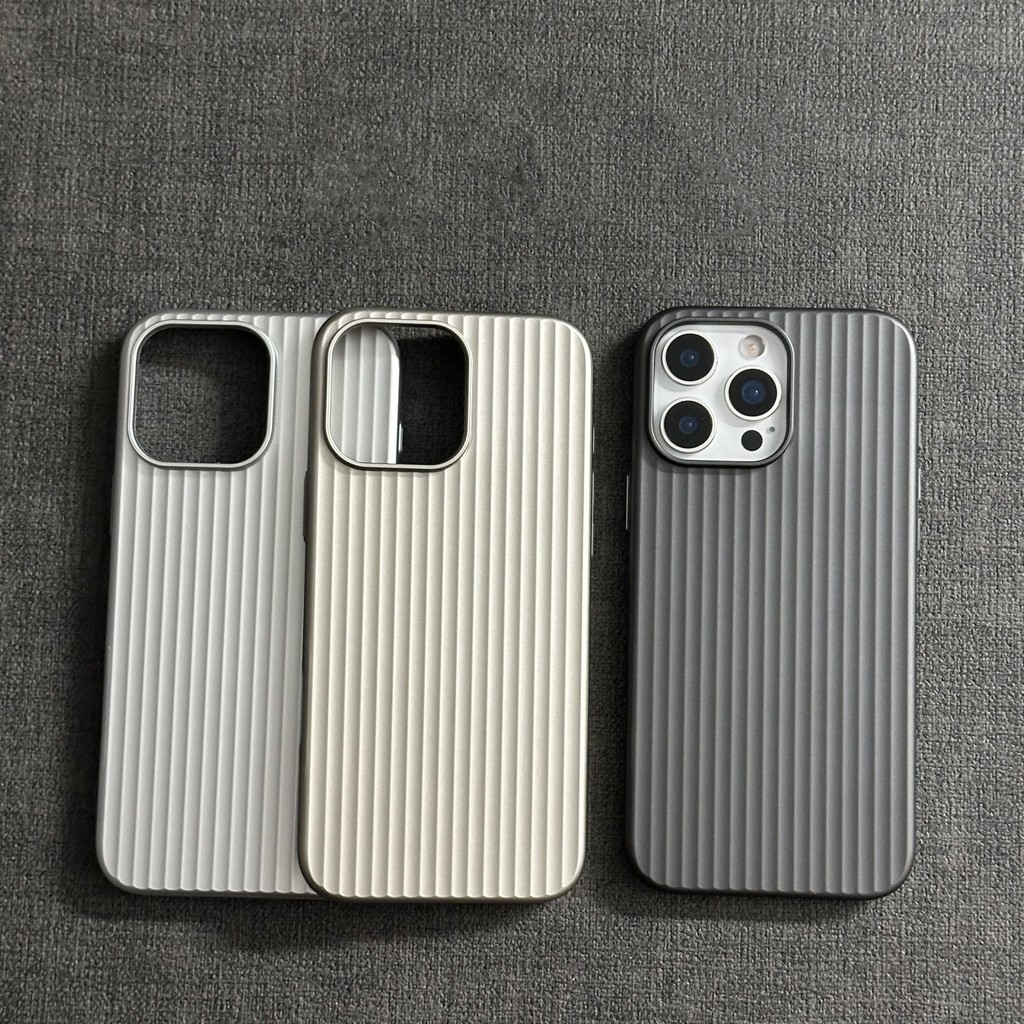 Ốp Điện Thoại IPhone 17 I16 Vỏ Điện Thoại Kim Loại Họa Tiết Sóng 15 Pro max Ốp Điện Thoại Siêu Mỏng Mờ 14 Pro Vỏ Bảo Vệ Chống Sốc