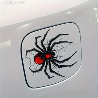 LOOKSHOW 3D Nhện Xe Miếng Dán Decal Chống Thấm Nước Miếng Dán Xước Mặt nạ Dán Phản Quang Xe Đề Can Vinyl F7H9