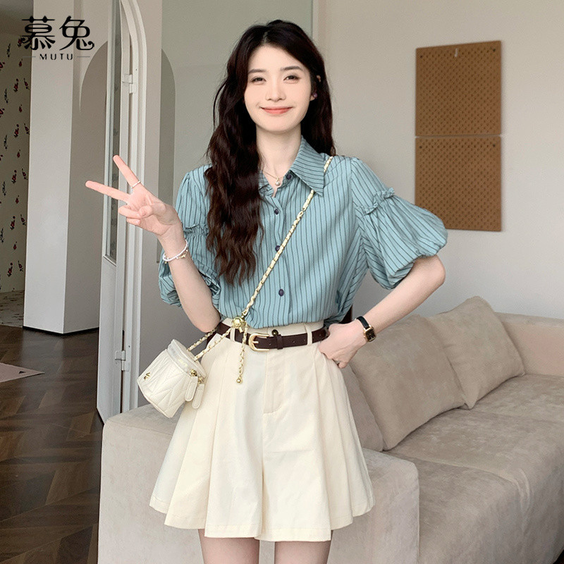 Mutu Phong Cách Hàn Quốc Nhỏ Chữ a Xếp Ly Culottes Nữ Mùa Hè 2026 Phong Cách Mới Cao Cấp Ôm Hơn Nhìn Rộng Quần Short Thường Ngày