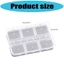 SA Chắc Chắn 6 Phần Sắp Xếp Trong Suốt Cho Móng Tay Nghệ Thuật Bộ Dụng Cụ Bảo Quản Nhỏ Giải Pháp Tiết Kiệm Không Gian
