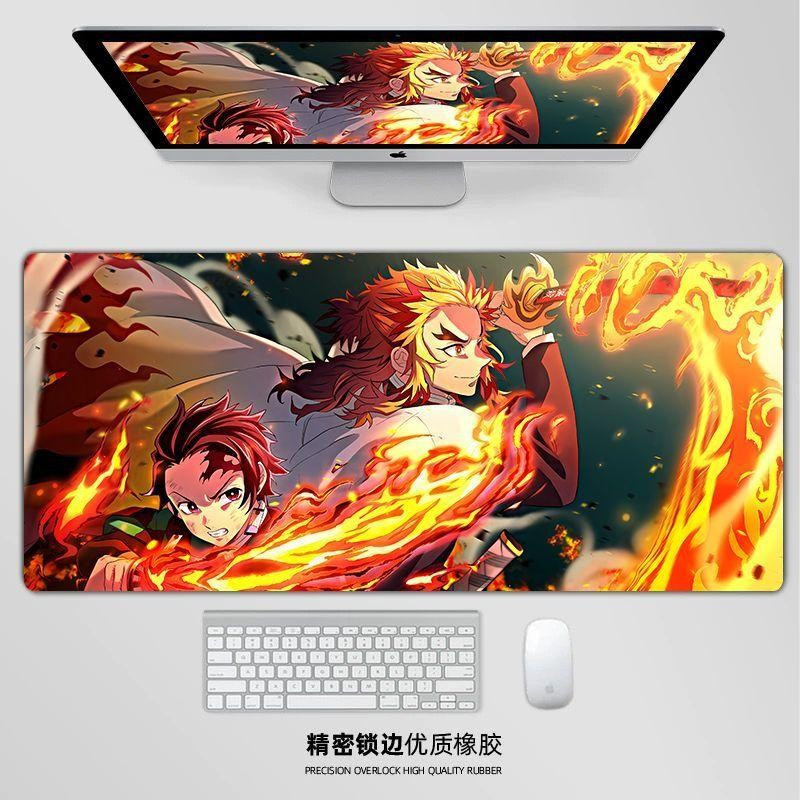 Tấm lót chuột lấy cảm hứng từ Demon Slayer - Đế cao su chống trượt 3mm, Họa tiết Anime để chơi game & văn phòng