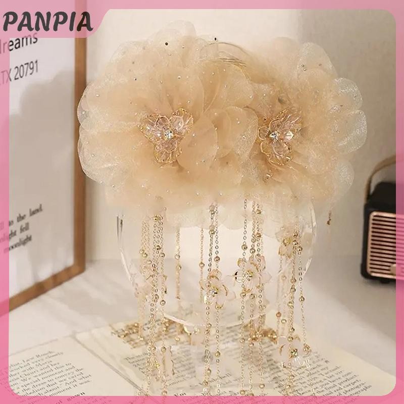 PNPIA-Đầm Hoa Sen Kim Sa Lấp Lánh Tua Rua Vuốt Tóc Cho Nữ Cô Gái Ngọt Ngào Thời Trang Kẹp Phụ Kiện Tóc Quà Tặng