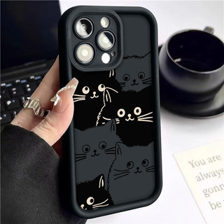 Ốp điện thoại cặp đôi gấu mèo sáng tạo cho Redmi Note 14 Pro + Note 14s Turbo 4 Pro A5 K80 Pro Bảo vệ ống kính dễ thương Vỏ nhựa TPU chống sốc bằng silicon mềm