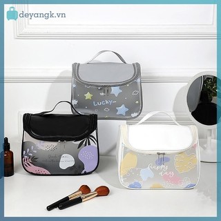 Deyangk Túi Đựng Mỹ Phẩm Di Động Nữ Lưu Trữ Du Lịch Vệ Sinh Tổ Chức Nữ Chống Thấm Nước PVC Wash Kit Dây Kéo Trong Suốt Hộp Đựng Trang Điểm VN