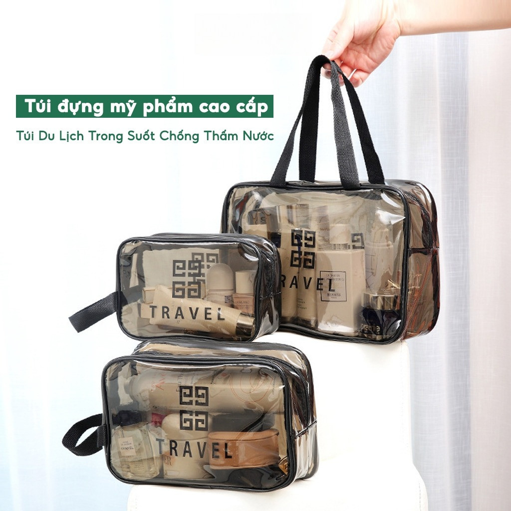 Túi Đựng Mỹ Phẩm Trang Sức Đồ Trang Điểm Trong Suốt Đựng Đồ Du Lịch Cá Nhân Tiện Lợi
