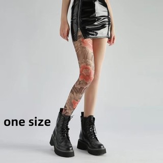 COZYNEST Quần Legging Lưới Cao Cấp Cho Nữ Mùa Hè, Thiết Kế Hoa Mẫu Đơn và Họa Tiết Xăm Giả Gợi Cảm