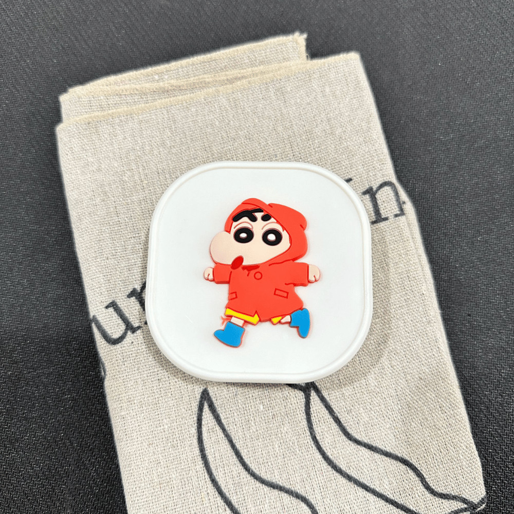 Khay Đựng Niềng Răng Hình Shin Hộp Đựng Hàm Duy Trì Pochacco Có Gương Nắp Đậy Hoạt Hình Nổi Dễ Thương