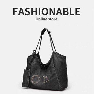 Denim Nhẹ Một Vai hobo Túi Nách Dung Tích Lớn Túi Tote Miễn Phí Túi Nhỏ