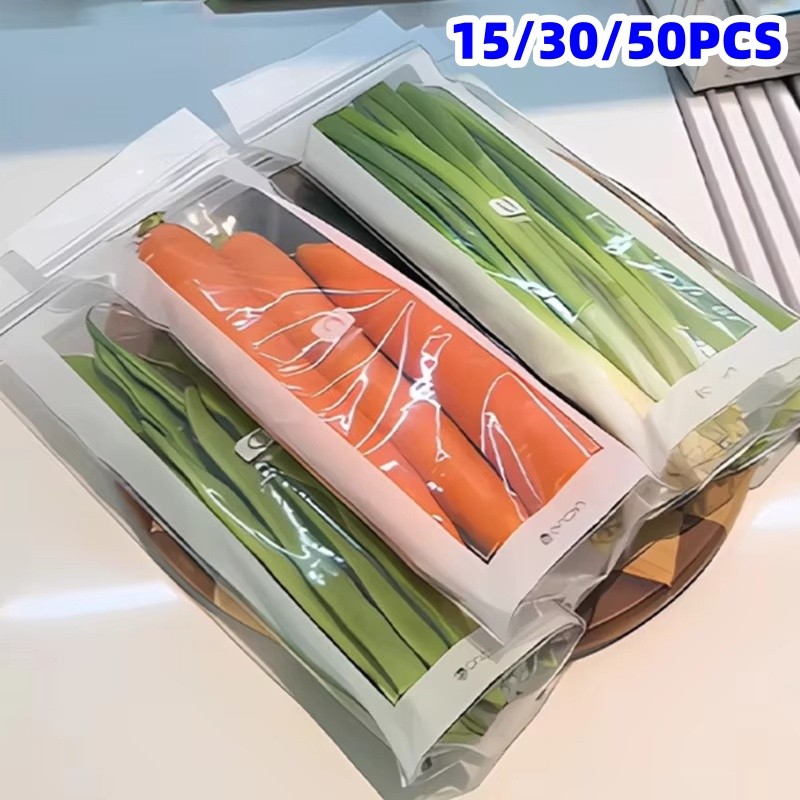 Túi Bảo Quản Rau Quả Dải Dài Thiết Kế Cói Trái Cây Tươi Giữ Túi Thực Phẩm Tủ Lạnh Túi Bảo Quản Nhà Bếp Kín Bao Bì Túi