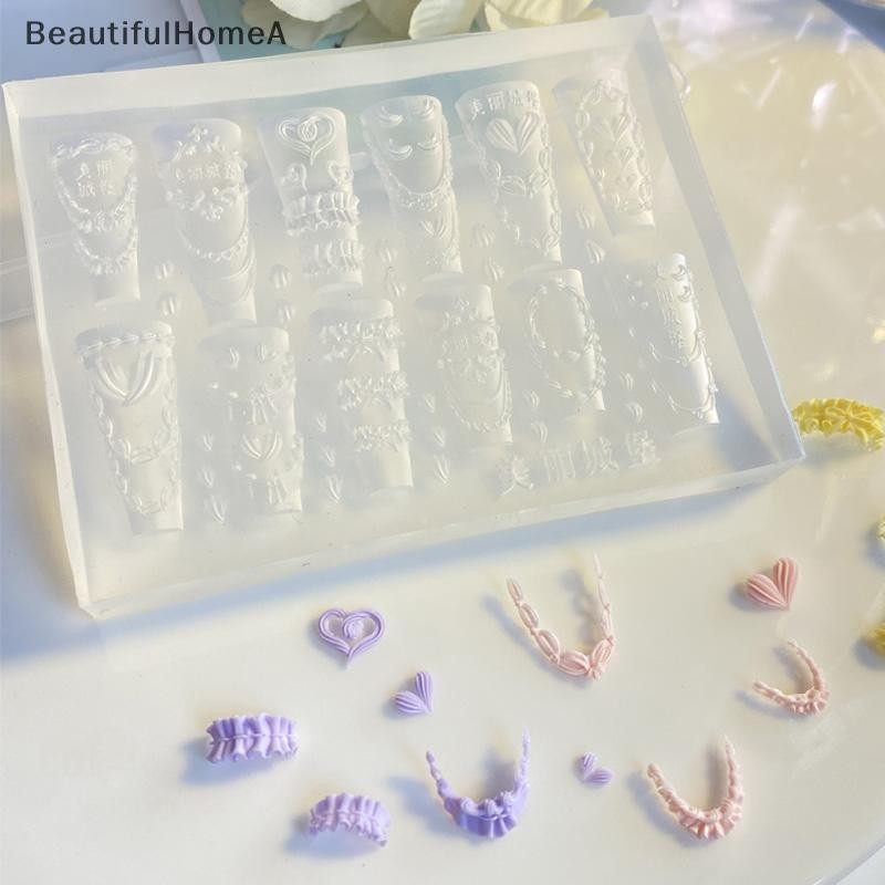 BeautifulHomeA Bánh Kem Váy Nơ Ruy Băng 3D Acrylic Khuôn Trang Trí Móng Tay Nghệ Thuật DIY Thiết Kế Silicon Móng Tay Nghệ Thuật Khuôn Mẫu Cho Móng Tay Quyến Rũ VN