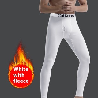 Quần legging nam chất liệu nhiệt dày và nhung, thiết kế ôm vừa phải, màu sắc đơn giản