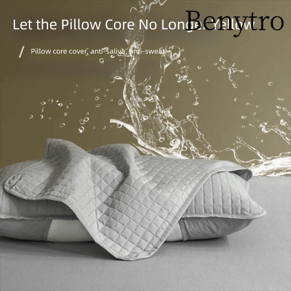 Vỏ gối BENYTRO, Tấm bảo vệ gối Cotton dầu đầu, Lớp cách ly chống thấm nước thoải mái Bảo vệ lõi gối hộ gia đình