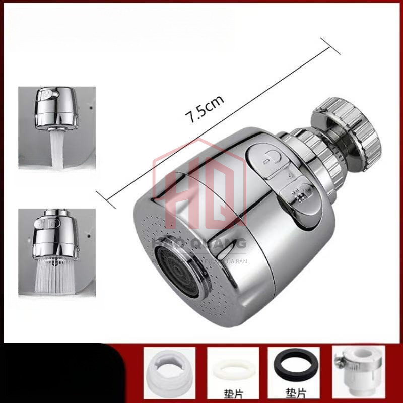 Đầu Vòi Nước Tăng Áp Xoay 360° 2 Chế Độ – Tiết Kiệm Nước, Lắp Đặt Dễ Dàng Cho Bồn Rửa Bát