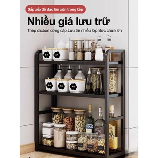 BMZAR Kệ đựng gia vị nhà bếp Bền và rẻ Kệ Gia Vị 100% thép cacbon Kệ đa năng đựng gia vị 2/3 tầng