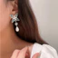 Tua Rua Hàn Quốc Phong Cách Dài Tính Khí Ngọc Trai Phong Cách Mới Zircon Nhẹ Bông Tai Sang Trọng Bán Buôn