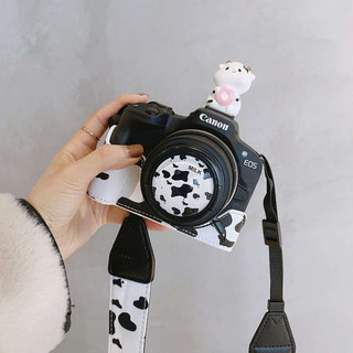 · N ng má n H à ng t n kho · Thích hợp cho Canon r50 Classic Cow Camera Base m50 Vỏ da bảo vệ 200D Half Cover ZVE10 Cow XS10