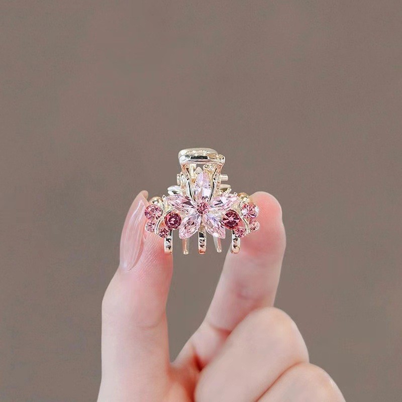 Mauropoli Kẹp Tóc Mini Pha Lê Hoa Anh Đào, Phong Cách Mới, Dùng Cho Tóc Mái, Bên Nổ