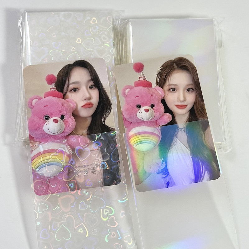 Linxx 50 Chiếc Tay Thẻ Laser Niêm Phong Túi Photocard Bảo Vệ Thẻ Phim Đóng Túi