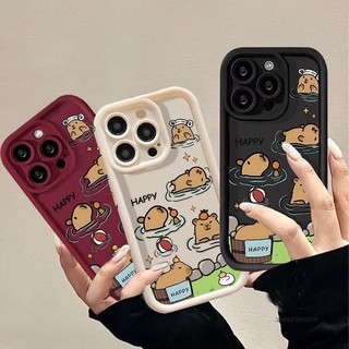 Ốp Điện Thoại Capybara Dễ Thương Cho IPhone 15 14 13 11 12 14 Pro Max X XS Max XR 5 5S 6 6S 7 8 Plus SE Vỏ Hoạt Hình TPU Chống Sốc Vỏ Silicon Mềm