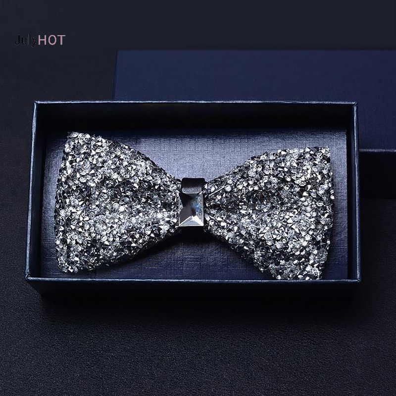 Julyhot Tinh Tế Kim Cương Giả Nơ Quý Ông Dây Buộc Dành Cho Nam Đính Kim Sa Lấp Lánh Thắt Nơ Thanh Lịch Nam Cưới Prom Tuxedo Phụ Kiện Quà Tặng Massivedeals