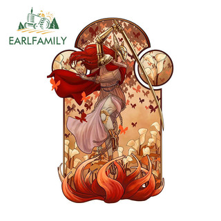 EARLFAMILY 13cm Elden Ring Malenia Ranni Xe Miếng Dán Chống Nắng Cá Tính Cản Windows Laptop Xe Máy Vinyl Decal Chống Thấm Nước Kiểu Dáng Xe