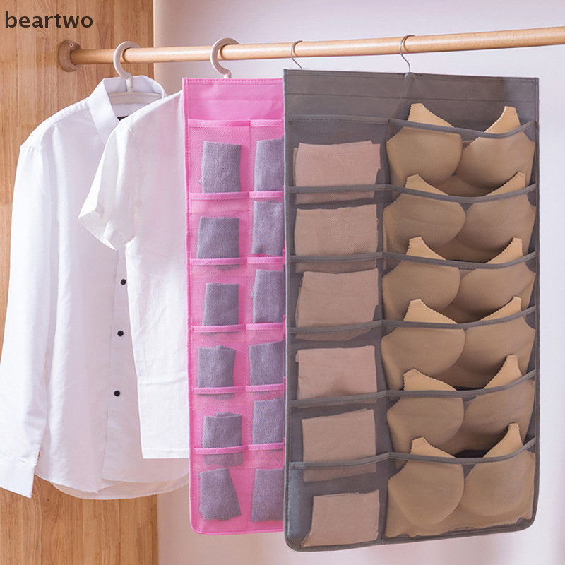 < Beartwo > Túi đựng đồ hai mặt gấp áo ngực treo quần áo Móc treo đẹp