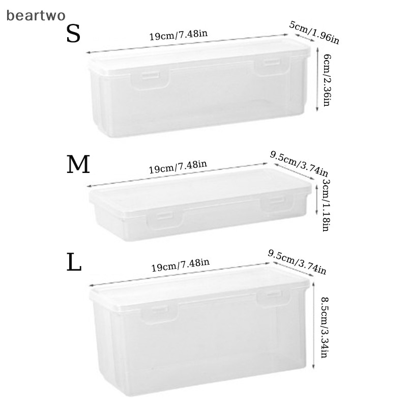 < Beartwo > Hộp bút chì trong suốt Nhựa al Văn phòng phẩm Hộp đựng văn phòng phẩm Bút sắp xếp Đồ dùng lưu trữ Đẹp