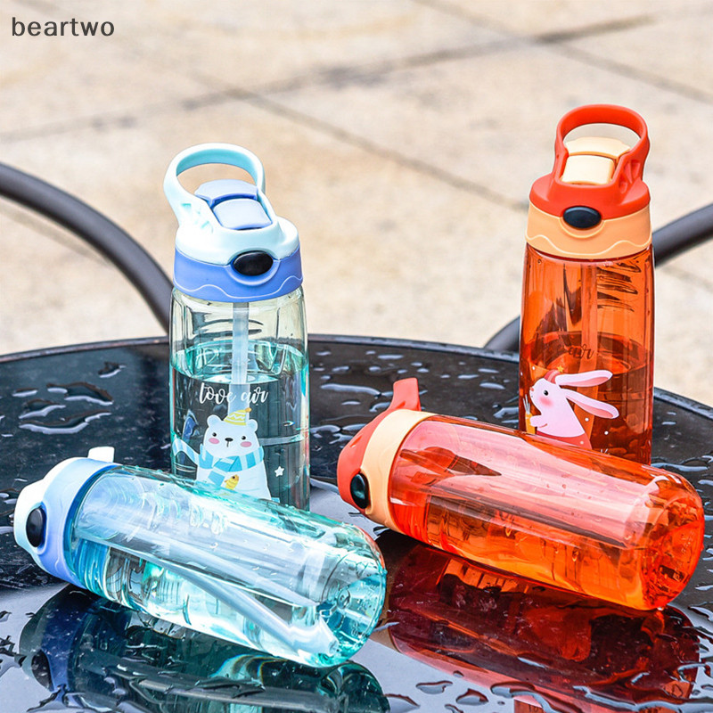 < Beartwo > Bình Nước Trẻ Em 500ml Có Ống Hút BPA Trẻ Em Uống Khỏe Mạnh Đi Học Đẹp