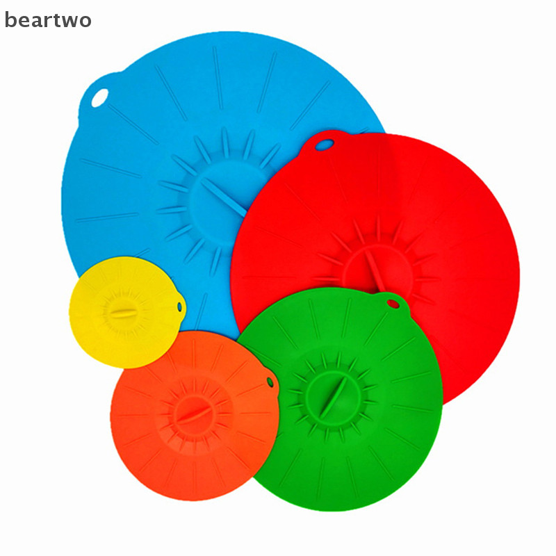 < Beartwo > Nắp Bát Vi Sóng Silicon Nồi Nấu Chảo Nắp Có Thể Tái Sử Dụng Đẹp