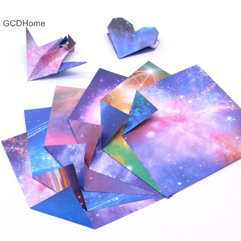 Gcdhome 60 / 65 Chiếc Ngôi Sao Không Gian Origami Hoa Hai Mặt Giấy Gấp DIY Giấy Thủ Công HOT