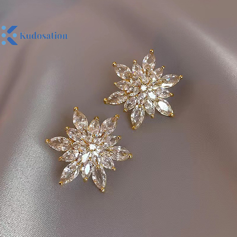 Kudosation Pha Lê Bông Tuyết, Hoa Zircon, Dành Cho Nữ, Dự Tiệc Cưới, Trang Sức Quà Tặng