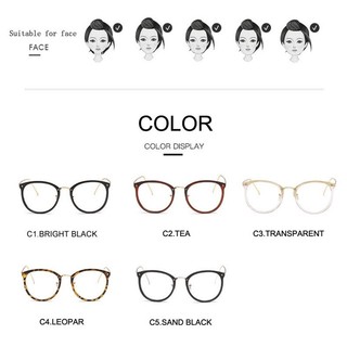 Retro Khung Kim Loại Kính Mắt Quá Khổ Trong Suốt Ống Kính Kính Nam Nữ Quang Trong Suốt Mèo Mắt Kính Khung Cảnh