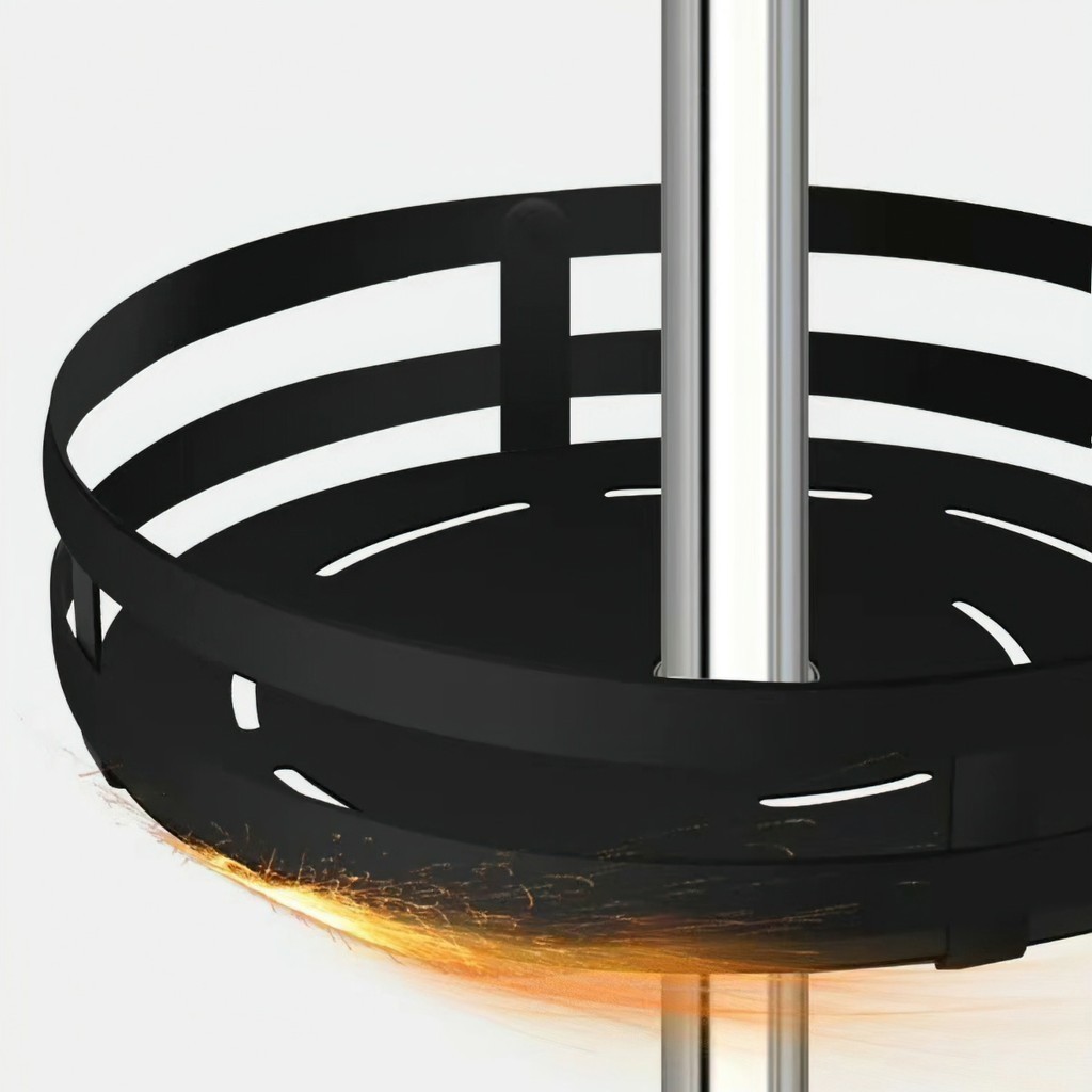 Kệ Gia Vị Để Bàn Nhà Bếp Khung Sắt Sơn Tĩnh Điện,mặt kim loại loại 3 tầng 360 độ FE123