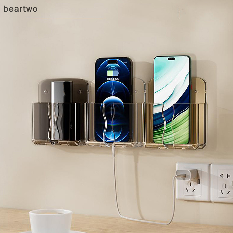 < Beartwo > Giá đỡ điều khiển từ xa đa năng Sạc điện thoại Điều hòa không khí Bộ điều khiển từ xa Kệ treo tường Giá đỡ đẹp