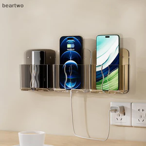 < Beartwo > Giá đỡ điều khiển từ xa đa năng Sạc điện thoại Điều hòa không khí Bộ điều khiển từ xa Kệ treo tường Giá đỡ đẹp