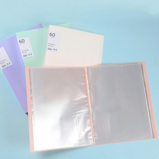 Bìa nhựa , File lá Clear Book A4 5 màu Molandi đủ loại 20/40/60/100 lá SUNND