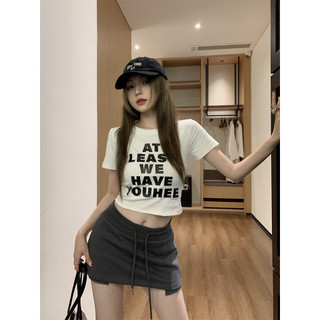Áo thun Baby tee croptop in chữ ngọt ngào hottie dáng ôm ngắn hở rốn