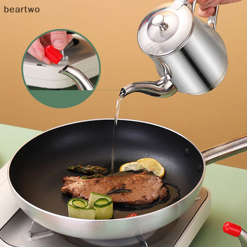 < Beartwo > Bộ lọc dầu nhà bếp Dụng cụ nấu ăn Bảo quản Bộ lọc dầu mỡ Nhà hàng Hộp lọc dầu Dầu thép không gỉ s