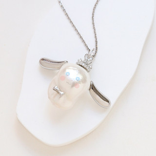 Mạ Đồng Vàng Thật Một Piao Dễ Thương Tai Chó Lớn Tai DIY Handmade Trang Sức Tự Chế Baroque Ngọc Trai Pin Phụ Kiện
