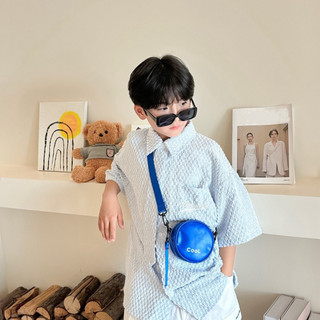 [Giao hàng từ Việt Nam] Túi đeo chéo trẻ em NETDWELL, Túi đeo vai trẻ em bền bằng da PU, Đồng xu trẻ em Mini tròn