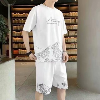 Quần Short ngắn tay Dichuangzhe Trang phục khô nhanh Bộ đồ hai mảnh thể thao giải trí mùa hè dành cho nam