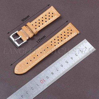 Dây đeo đồng hồ da thật 22mm 20mm 18mm cho thẻ Carrera Dây đeo đồng hồ kinh doanh xốp thoáng khí tự động khóa bướm thay thế dây đeo đồng hồ nam nữ Dây đeo cổ tay nhiệt đới