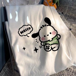 2024 Dễ Thương Nhật Bản Áo Thun Pochacco Cho Bé Trai Và Bé Gái Rời Phù Hợp Với Mùa Hè Playwear Top