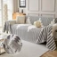 Khăn choàng sofa ROLY, Chăn đi văng thân thiện với da in hai mặt, Vỏ bọc ghế sofa vải Chenille tự nhiên chống trượt