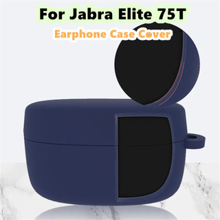 [imamura] Dành cho Ốp lưng Jabra Elite 75T dòng màu trơn Vỏ tai nghe silicon mềm