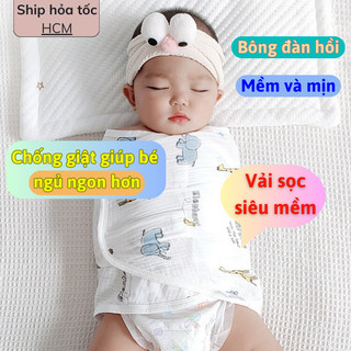 Khăn Quấn Bé Bunnies House Cotton Mịn, Không Oi Nóng, Bé Ngủ Ngon