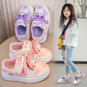 giày thể thao bé gái mẫu mới kurrumi tím hồng xinh xắn cho bé từ 3 tuổi có size đại QCCC full box chống trượt TT851
